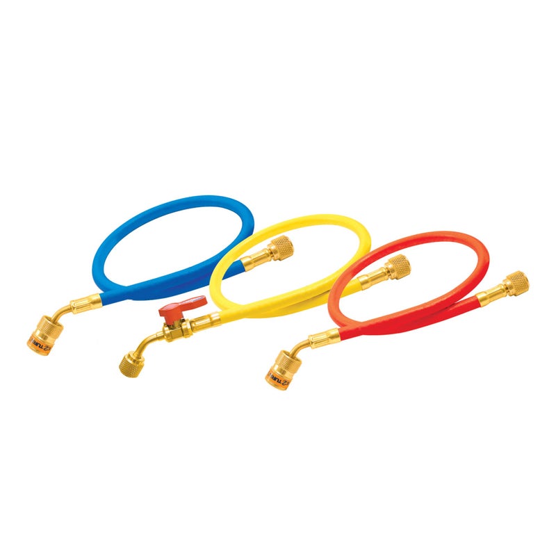 Uniweld EZ5HS Hose Set, EZ-Turn 5' Soft Magic Barrier anti-Blowback,Red, Yellow, Blue - Image 1
